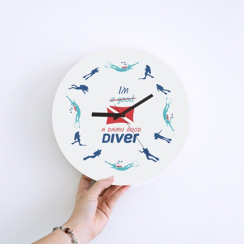 Wall Clock Gifts for Scuba Divers - Damn Goog Diver