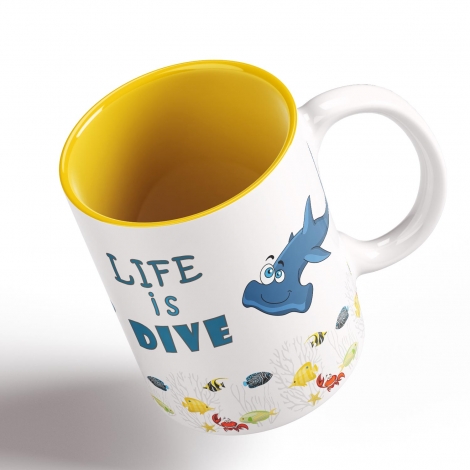 Funny Coffee Mug - My Buddy is Marine Life (Hammerhead)      