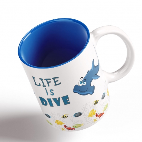 Funny Coffee Mug - My Buddy is Marine Life (Hammerhead)      