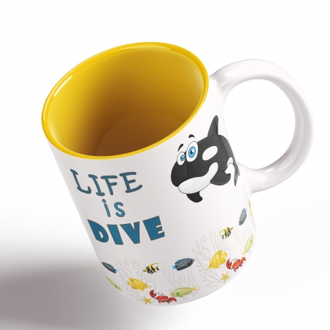 Funny Coffee Mug - My Buddy is Marine Life (Orca)      