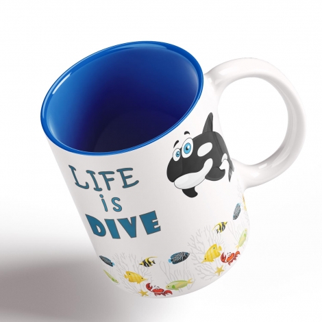 Funny Coffee Mug - My Buddy is Marine Life (Orca)      