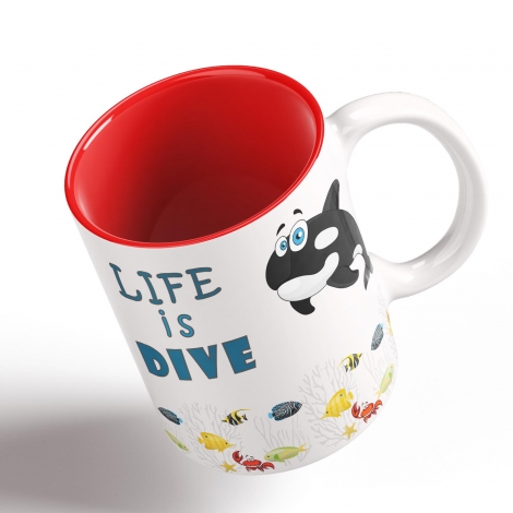 Funny Coffee Mug - My Buddy is Marine Life (Orca)      