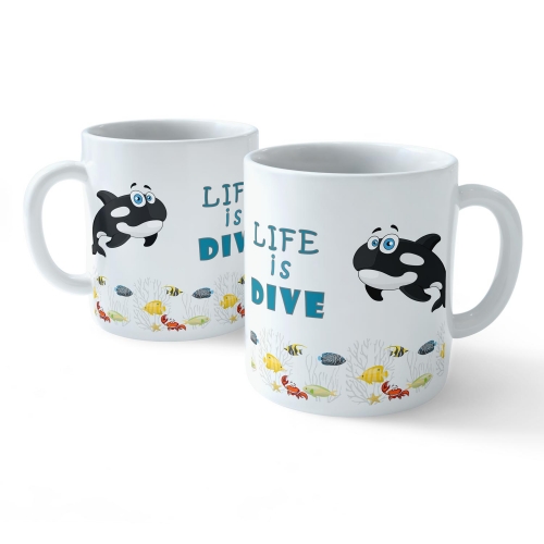 Funny Coffee Mug - My Buddy is Marine Life (Orca)      