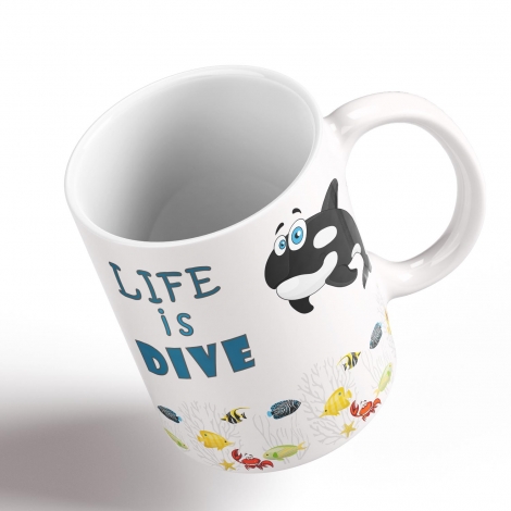 Funny Coffee Mug - My Buddy is Marine Life (Orca)      