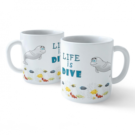 Funny Coffee Mug - My Buddy is Marine Life (Seal)      