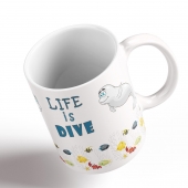 Funny Coffee Mug - My Buddy is Marine Life (Seal) 