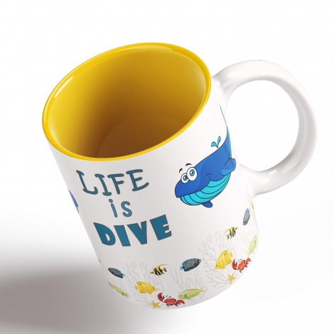 Funny Coffee Mug - My Buddy is Marine Life (Whale)      