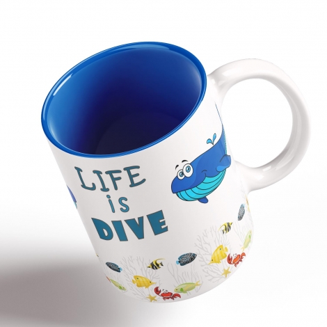 Funny Coffee Mug - My Buddy is Marine Life (Whale)      