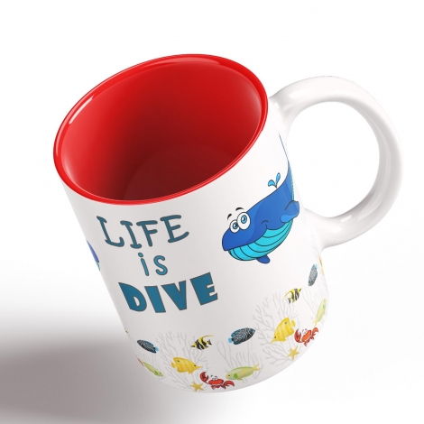 Funny Coffee Mug - My Buddy is Marine Life (Whale)      