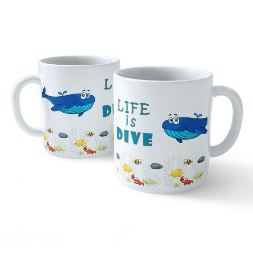 Funny Coffee Mug - My Buddy is Marine Life (Whale)      