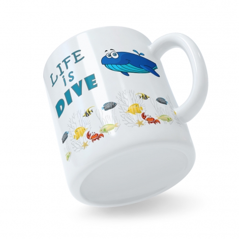 Funny Coffee Mug - My Buddy is Marine Life (Whale)      