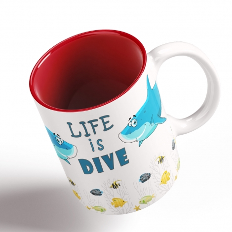 Funny Coffee Mug - My Buddy is Marine Life (Dolfin)      