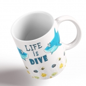 Funny Coffee Mug - My Buddy is Marine Life (Dolfin) 