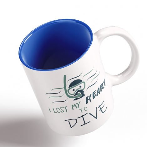 Coffee Mug Scuba Divers Gift-Lost my Heart to Dive