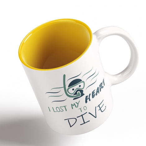 Coffee Mug Scuba Divers Gift-Lost my Heart to Dive