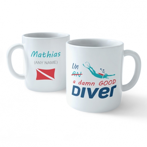 Personalized Funny Mugs Gift For Scuba Divers 