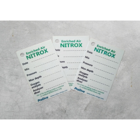 Nitrox Tank Contents Tag