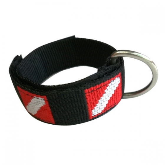 Scuba Diving Adjustable  Wrist Strap Lanyard with Metal D-Ring