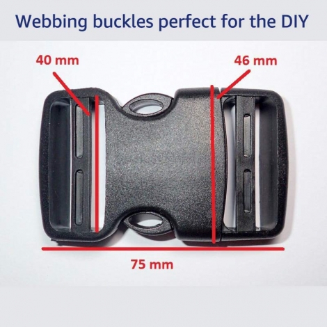BCD Single 40mm Curved Side Release Buckle
