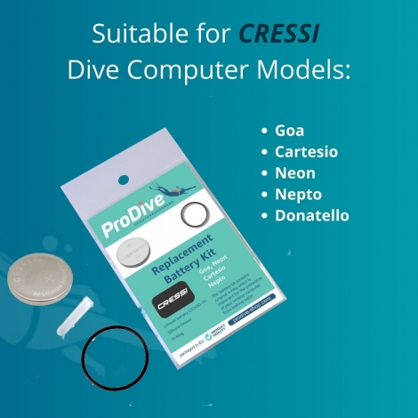 Cressi Goa, Neon, Nepto, Cartesio, Battery kit