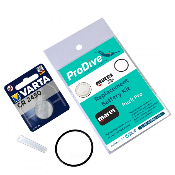 Batterie-Wechsel-Kit MARES PUCK AIR Batterie O-Ring 