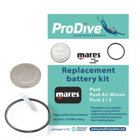Mares Puck & Puck Air Mission, Puck 2, 3 battery kit