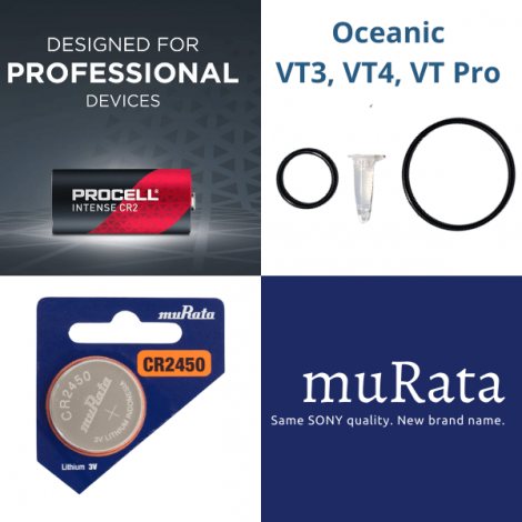 Battery Kit For Oceanic VT3, VT4, VT Pro 