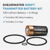 Shearwater Swift Transmitter Battery Kit CR2 Lithium + O-Ring