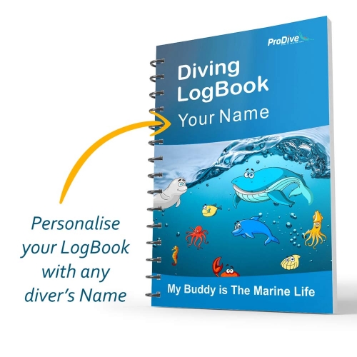 Funny scuba diving logbook Personalized Your Name 