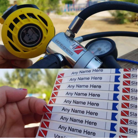 Personalized Sticker Labels for Diving Gear Identification-PADI