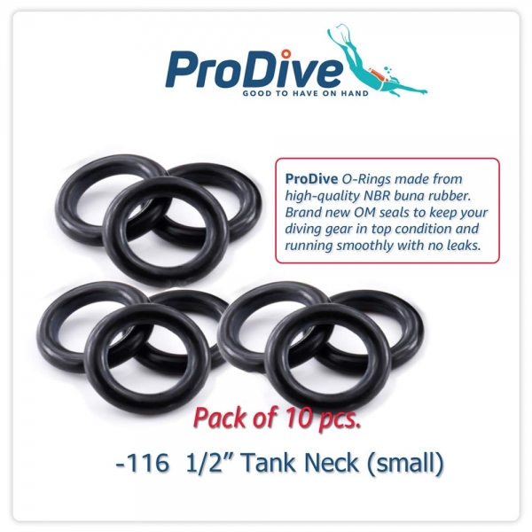 Scuba Diving O-Rings -116 Tank Neck (small) 1/2”  