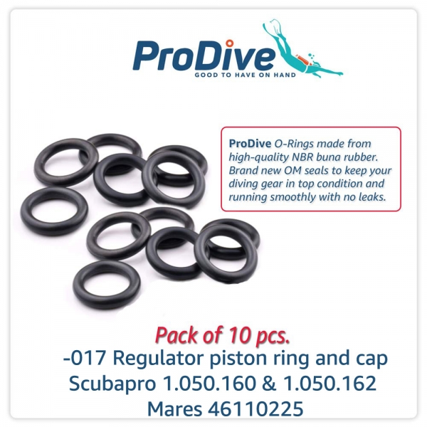 Scuba Diving ORings AS568017 Regulator piston ring and cap