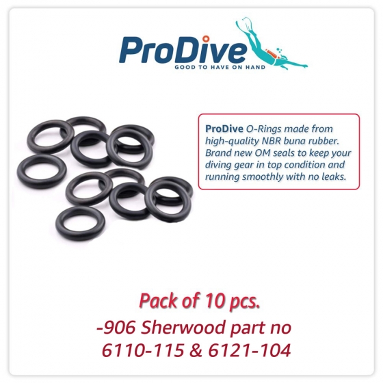 Scuba Diving O-Rings  -906 Sherwood part no 6110-115 & 6121-104