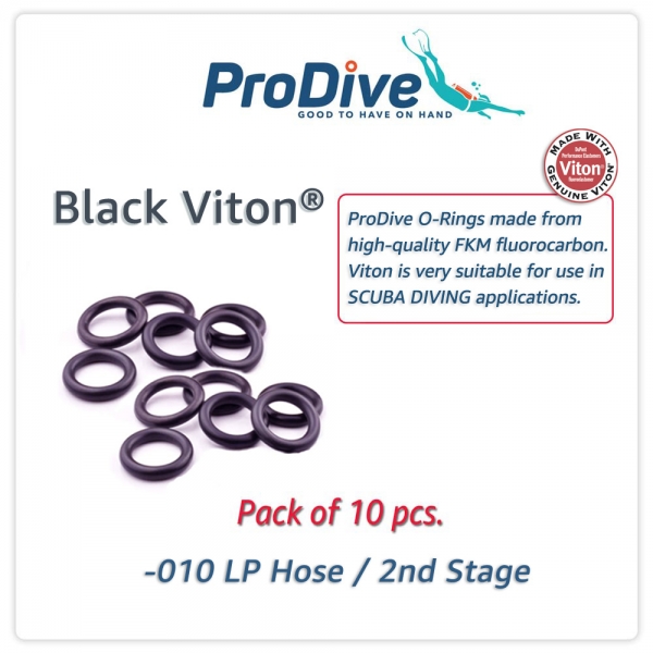 Scuba Diving Black Viton O-Rings -010 LP Hose 2nd Stage 