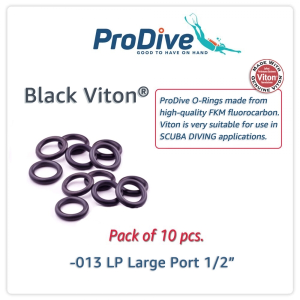 Scuba Diving Black Viton O-Rings -013 LP Large Port 1/2”