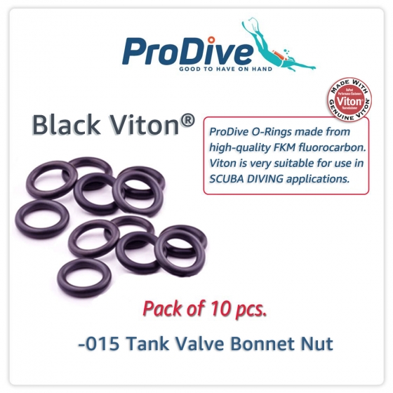 Scuba Diving Black Viton O-Rings -015 Valve Bonnet Nut  