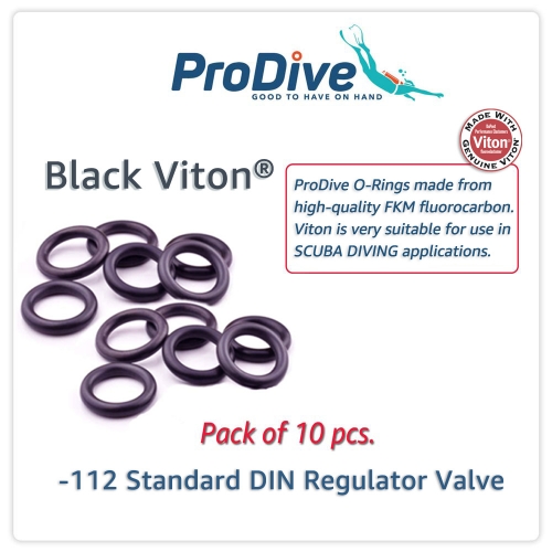 Scuba Diving Black Viton O-Rings -112 DIN Regulator Valve