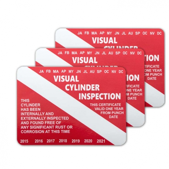 Visual Inspection Cylinders Sticker for Dive Tank 