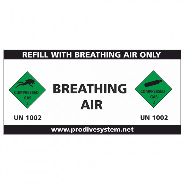 Laminated Compressed Gas Breathing Gas Dive Flag Scuba Dive Cylinder Stickers