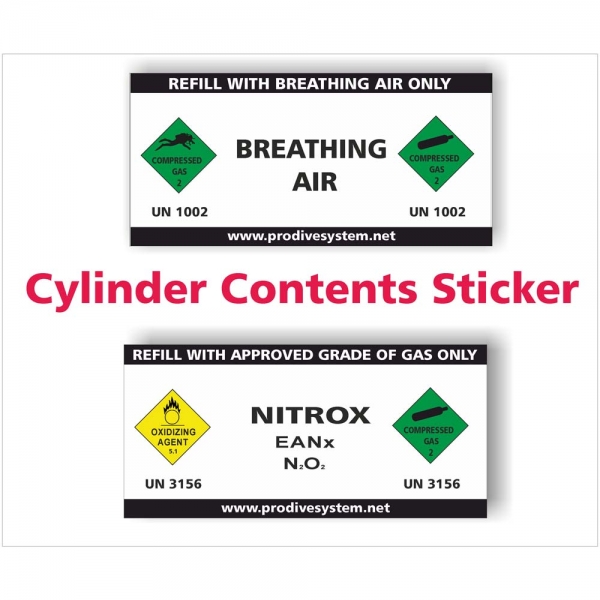 2 Scuba Diver stickers Cylinder compressed Gas Diving Bottle Tank decals warning 