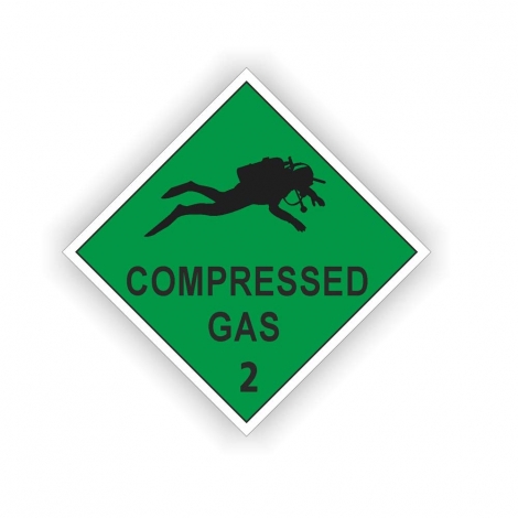 Compressed Gas Dive Cylinder Sticker 