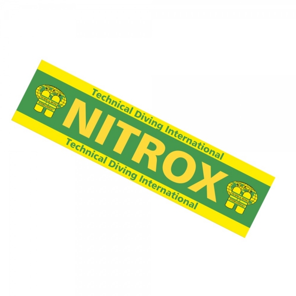 Nitrox Official Scuba Dive Tank Sticker Decal  Heavy Vinyl 14.5" x 6" TriMix 