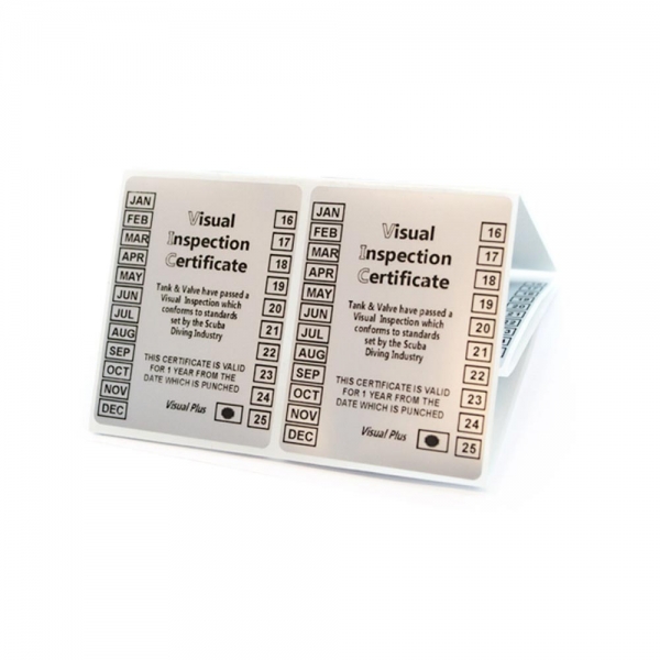 Visual Inspection Sticker Certificate for Scuba Dive Air Tank