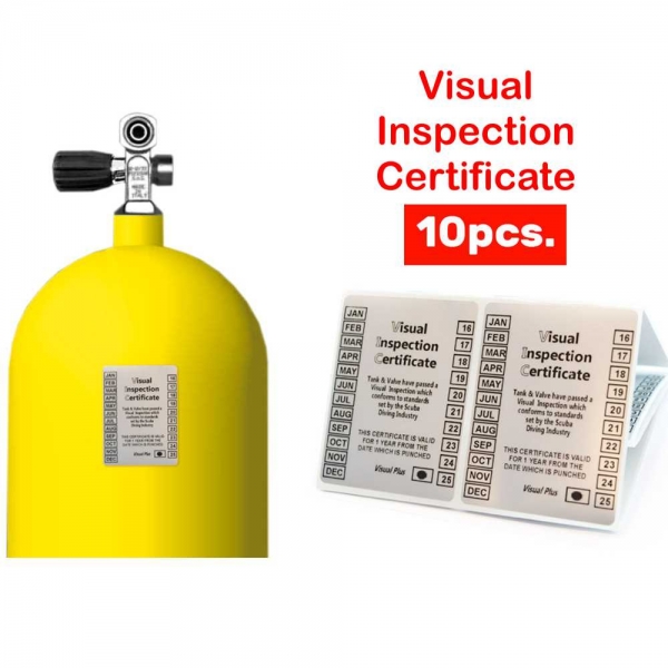 Visual Inspection Sticker Certificate Dive Tank