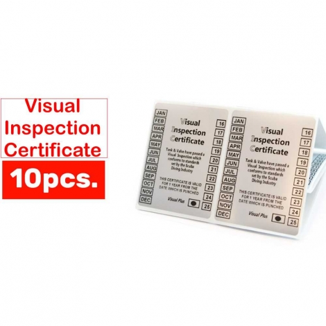 Visual Inspection Sticker Certificate Dive Tank