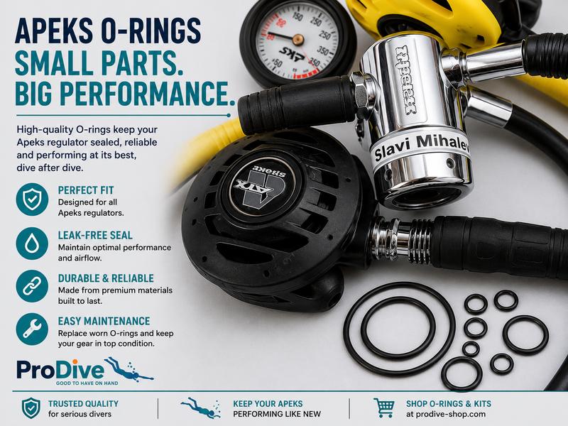Replacement o-rings used in Apeks regulators