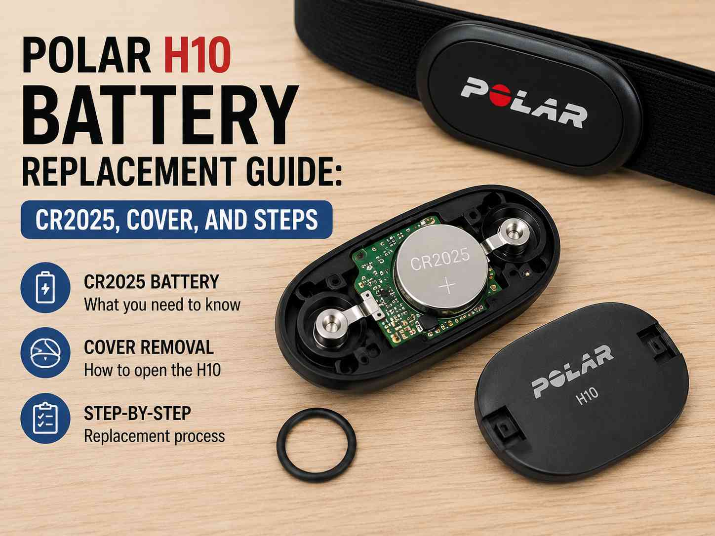 Polar H10 Battery Replacement Guide: CR2025, Cover, and Steps